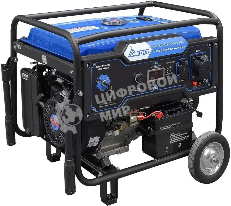Электрогенератор бензиновый ТСС SGG 6000EHNA Duplex, 6.5 кВт, 74 дБ, 85 кг