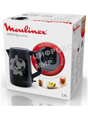Чайник электрический Moulinex BY2M0810 1.7 л, 2400 Вт, черный