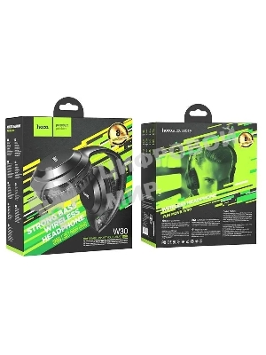 Беспроводные/проводные наушники Hoco W30 FUN MOVE черный, накладные, Bluetooth + проводной, до 8 ч.
