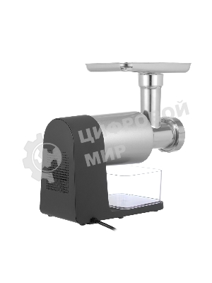 Мясорубка электрическая Centek CT-1607 серый, 3000 Вт, 3.0 кг/мин, реверс, металлический лоток, насадки - 5