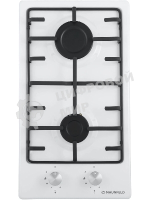 Газовая варочная панель Maunfeld EGHE.32.3EW/G, 2 конфорки, эмалированная сталь, белый