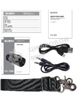 Мобильные колонки SVEN PS-390 2.0 черный