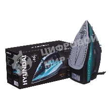 Утюг Hyundai H-SI01124 черный/зеленый, 2600 Вт, 25 г/мин, 220 г/мин, 420 мл