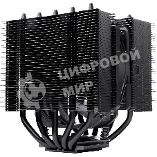 Кулер для процессора Noctua NH-D12L chromax черный, 120 мм, медь, 0-2000 об/мин, 22.6 дБ, 4 pin PWM, 148 Вт, высота 145 мм