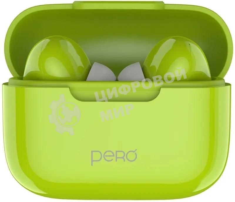 Беспроводные наушники PERO TWS06 COMFORT Green