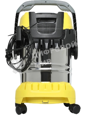 Строительный пылесос Karcher WD 5 S V-25/5/22 желтый, 1100 Вт, уборка сухая/сбор воды, пылесборник мешок/контейнер, 25 л