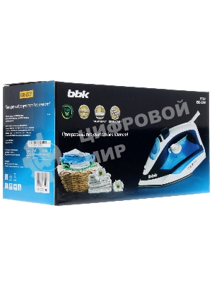 Утюг BBK ISE-2201 темно-синий, 2200 Вт, 30 г/мин, 100 г/мин, 270 мл