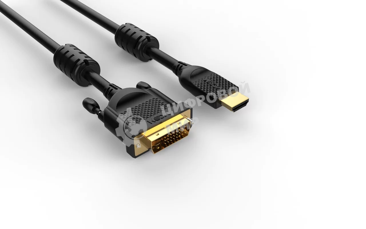 Кабель HDMI AM/DVI(24+1)M, 1.8м, CU, 1080P@60Hz, 2F, VCOM CG484GD-1.8M