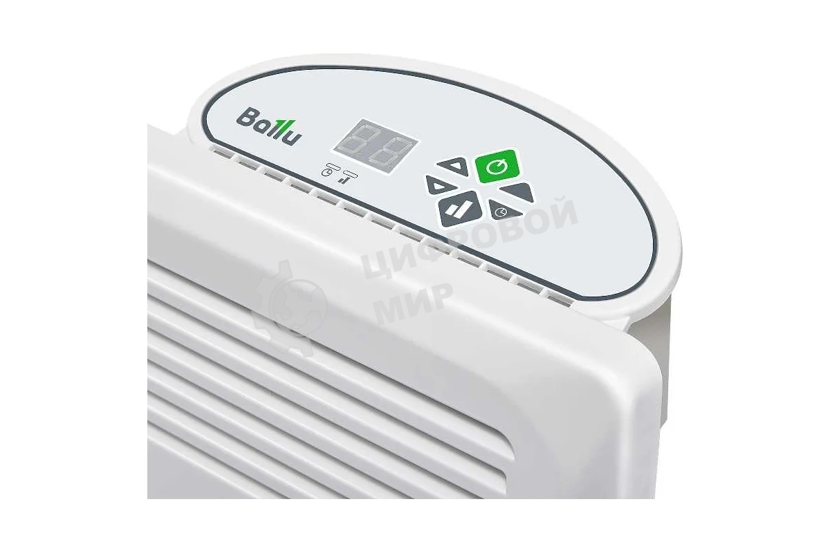 Конвектор электрический Ballu Enzo BEC/EZER-1500 белый, 1500 Вт, 20 м2, термостат, дисплей