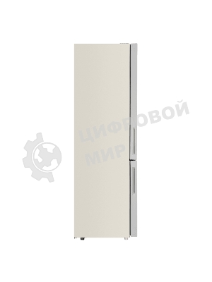 Холодильник Maunfeld MFF200NFBG Inverter бежевый двухкамерный 271/106 л морозилка снизу, No Frost