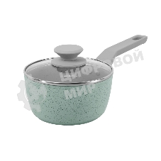 Ковш Maunfeld HELGA MSP14FA05FS из кованого алюминия со стеклянной крышкой, 16 см, 1,4 л.