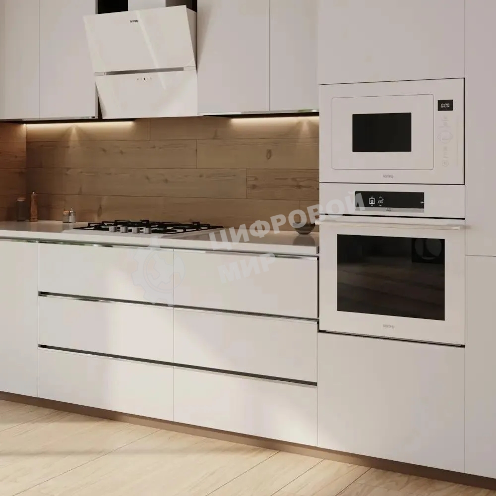 Встраиваемая микроволновая печь Korting KMI 825 TGW белый, 25 л, 900 Вт, переключатели - сенсор