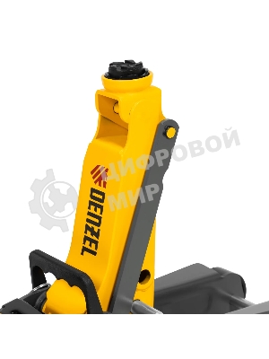 Домкрат гидравлический подкатной с фиксатором Denzel 2,5 т,85-385 мм, в пласт. кейсе