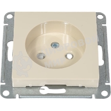 Механизм розетки 1-м СП AtlasDesign без заземл. защ. шторки 16А беж. SchE ATN000249