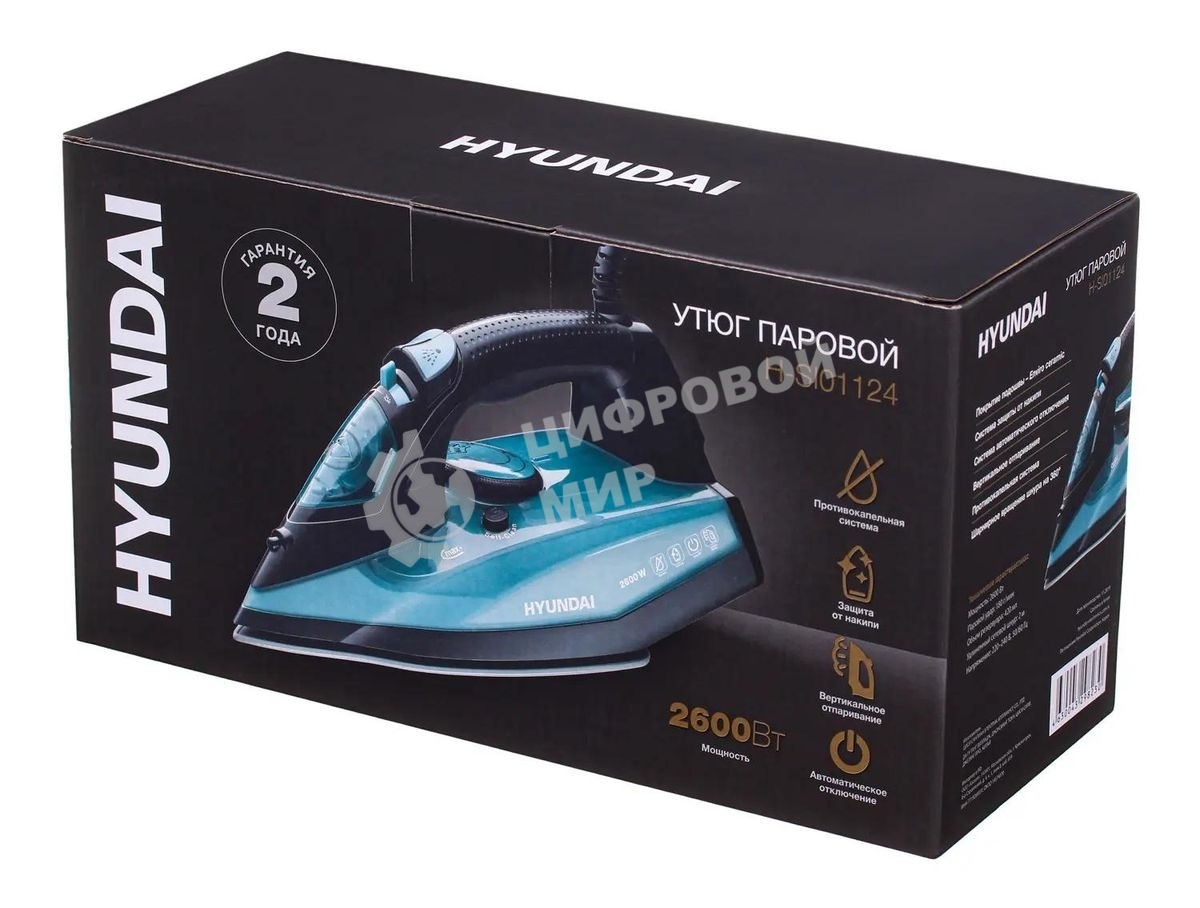Утюг Hyundai H-SI01124 2600Вт черный/зеленый