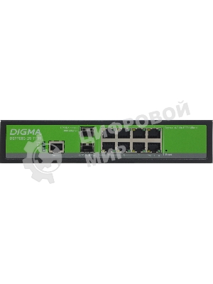 Коммутатор Digma DSP708G-2S-T135, 8×1 Гбит/с + 2×1 Гбит/с SFP, управляемый