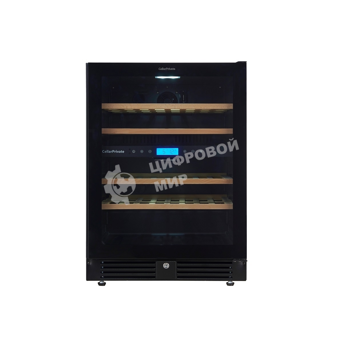Винный шкаф встраиваемый Cellar Private CP043-2TBH чёрный, 129 л, 2 отсека, 43 бут.