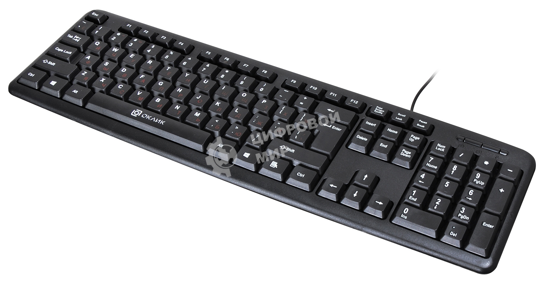 Клавиатура проводная Oklick 90M, USB, черный