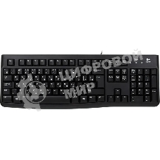 Клавиатура проводная Logitech K120 EER, USB, черный