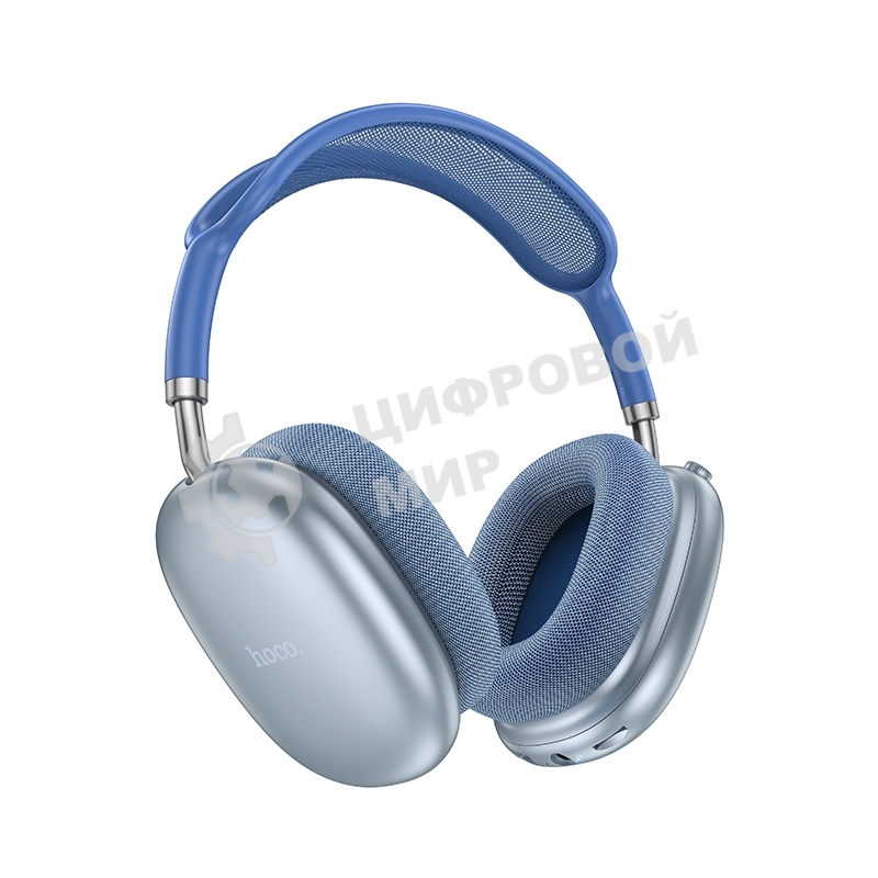 Беспроводные/проводные наушники Hoco W55 небесно-голубой, накладные, Bluetooth + проводной