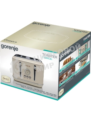 Тостер Gorenje T2300CLIN 1150Вт бежевый/серебристый