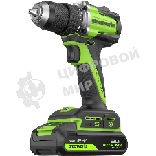 Дрель безударная Greenworks DD560 патрон:быстрозажимной реверс (3708407CUC)