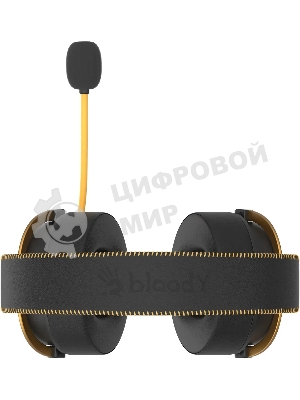 Гарнитура Bloody MR595 Renegade чёрный, беспроводная + проводная, Bluetooth/радиоканал/USB-C, до 135 ч, подсветка, съёмный микрофон