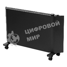 Конвектор электрический Denzel XCE-2000B черный, 2000 Вт, 25 м2, термостат