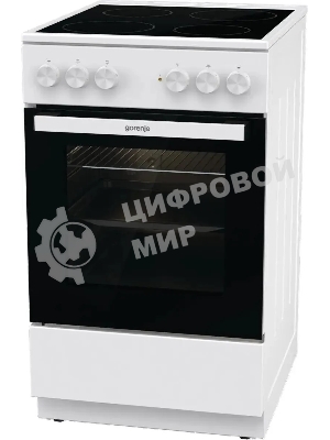 Плита электрическая Gorenje GEC5A12WG-B белый, конфорок 4 электрических, духовка 68 л, 50 см x 85 см x 59.4 см (без крышки)