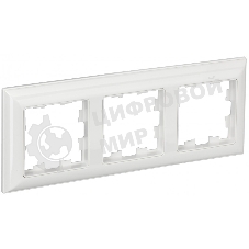 Рамка 3-местная IEK BRITE РУ-3-Бр DECOR 3D-форма белый/белый