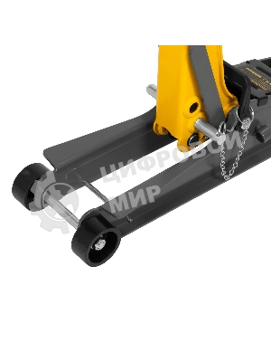 Домкрат гидравлический подкатной с фиксатором Denzel 2,5 т,85-385 мм, в пласт. кейсе