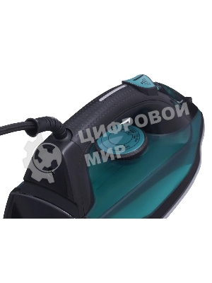 Утюг Hyundai H-SI01124 черный/зеленый, 2600 Вт, 25 г/мин, 220 г/мин, 420 мл