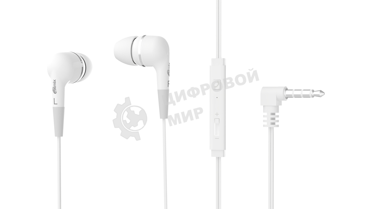 Наушники RITMIX RH-112M белый