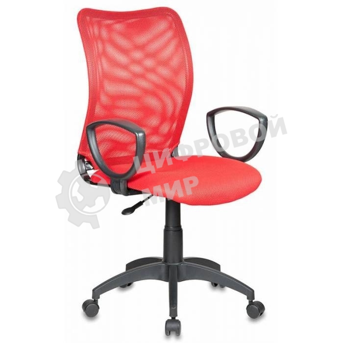 Кресло компьютерное Бюрократ Ch-599/R/TW-97N спинка сетка красный TW-35N, сиденье красный TW-97N