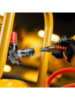 Компрессор безмасляный малошумный Denzel DLP-1500/50, 1,5 кВт, 50 л, 2850 об/мин, 250 л/мин