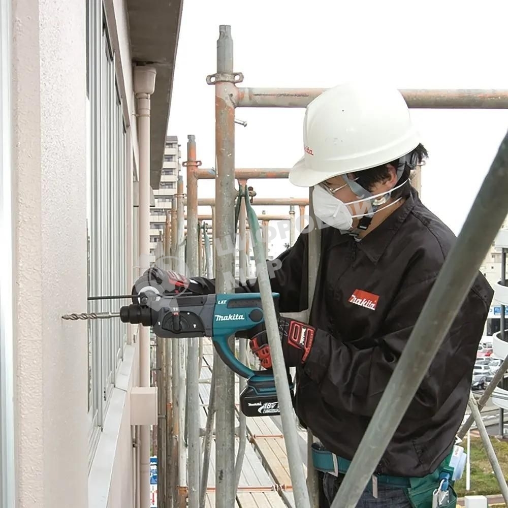 Перфоратор Makita DHR202Z аккумуляторный SDS+ DHR202Z 18В,Li-ion,3реж,1.9Дж,0-4000у\м,3.5кг,чем,подсв,б\акк и з\у,совмест с 4А·ч Li-ion