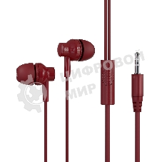 Наушники проводные вакуумные More choice G38 (Red) AUX с МК без рег.громкости