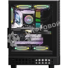 Компьютерный корпус Aerocool/Formula Mana Geometry черный без БП ATX 3x120мм 1xUSB 3.0 1xUSB3.1 audio bott PSU