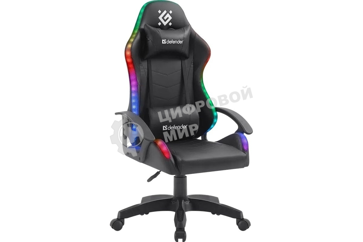 Кресло игровое Defender Factor X RGb, черный, класс 2, PU