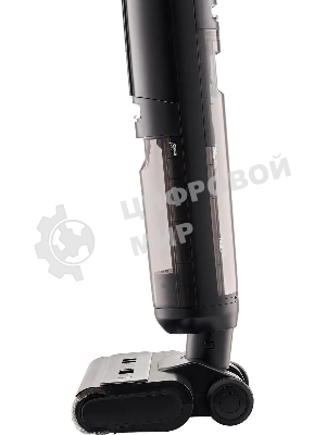 Пылесос вертикальный моющий Vitek VT-FW15PLUS черный, питание от аккумулятора, 120 Вт, уборка влажная/сбор жидкости/сухая, пылесборник 0.55 л