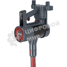 Пылесос вертикальный Kitfort КТ-5539 красный/серый, питание от аккумулятора, 225 Вт, уборка сухая, пылесборник 0,6 л