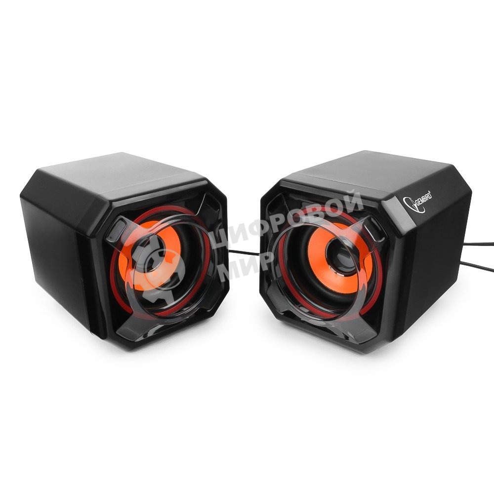 Акустическая система 2.0 Gembird SPK-405, пассив. излучатели, черный, 5 Вт, рег. громкости USB-питание