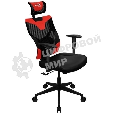 Кресло Aerocool GUARDIAN Champion красный, сетка, 150 кг, подголовник, регулируемые подлокотники, механизм качания, поясничная подушка