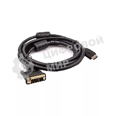 Кабель HDMI AM/DVI(24+1)M, 3 м, CU, 1080P@60Hz, 2F, VCOM CG484GD-3M
