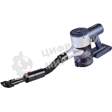 Пылесос вертикальный/ручной Hyundai HYV-S7570 темно-синий/серебристый, питание от аккумулятора, 110 Вт, уборка сухая, пылесборник 0.7 л, работа от АКБ max 60 мин.