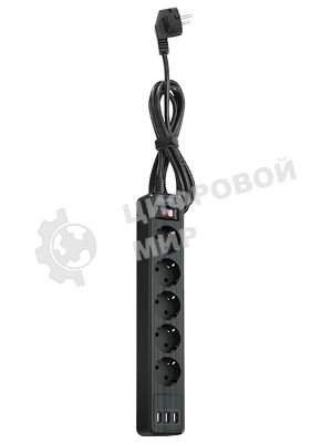 Сетевой фильтр QUMO Power Bar 5SP4U (P-0005), черный