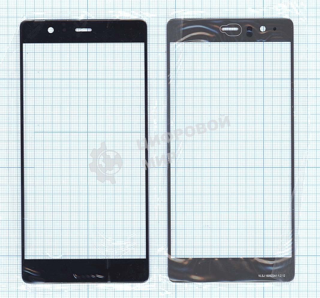 Стекло для Huawei P9 Plus черное