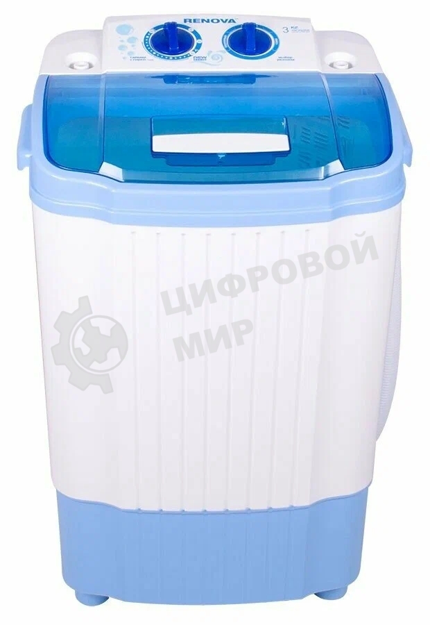 Стиральная машина EVGO WS-30ET белый/голубой загр. вертикальная макс.:3 кг 0 об/мин класс: А+