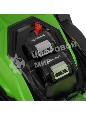 Газонокосилка аккумуляторная GreenWorks G24X2LM41k8, 24 В, 0 Ач