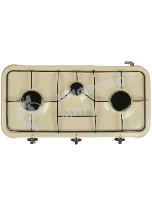 Плита настольная газовая АКСИНЬЯ КС-107 трехконфорочная,бежевый